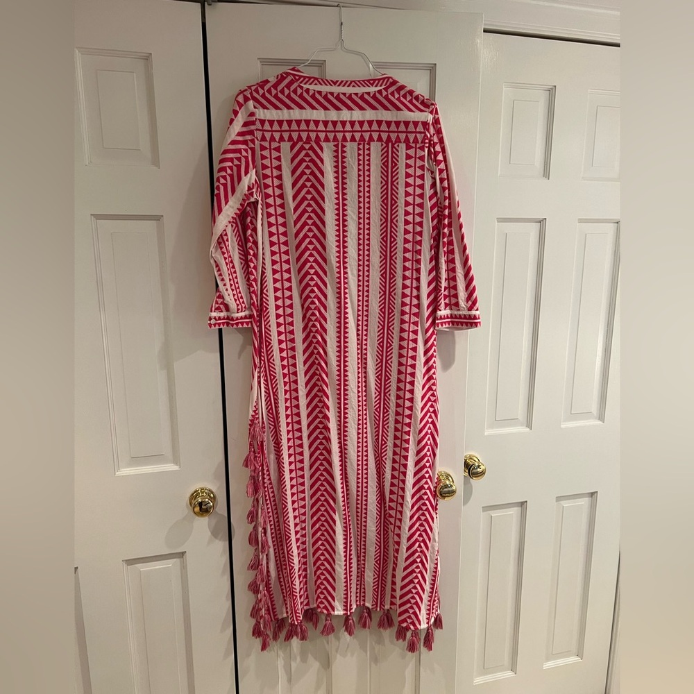 Pink and white tassel caftan - Picture 6 of 6